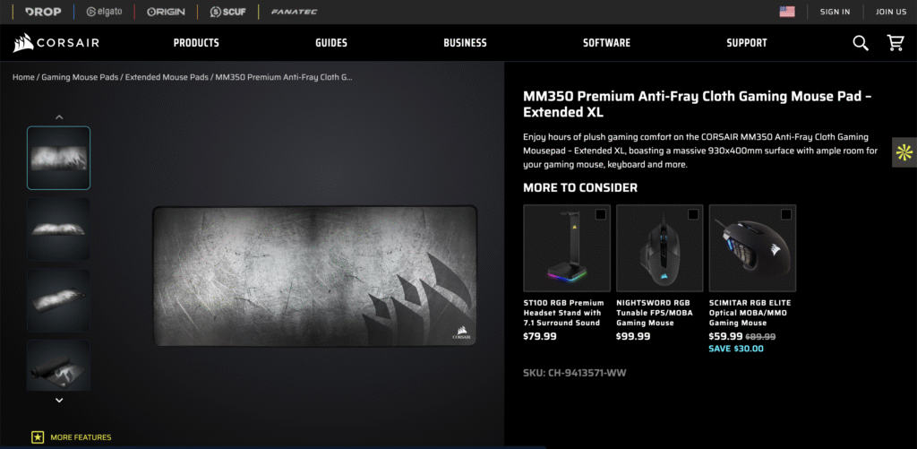 Corsair MM350 XL Extended